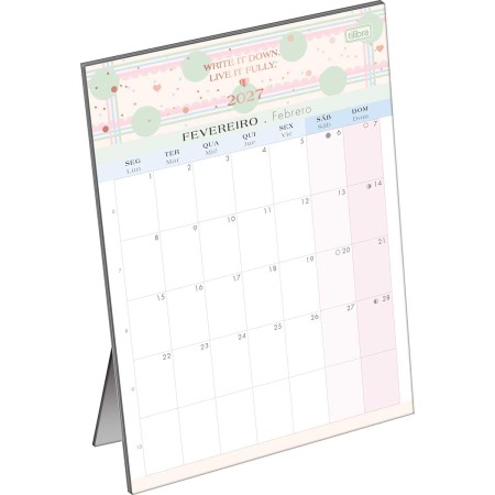 Foto ilustrativa Calendário Planner de Mesa 13,8 x 19 cm Soho 2027