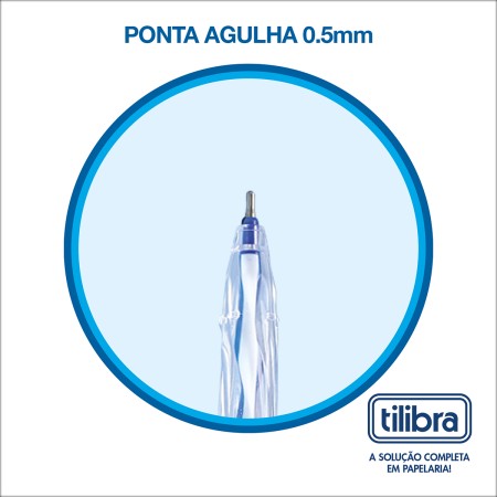 Foto ilustrativa Caneta Esferográfica 0.5mm Spin - Blister com 2 Unidades (Preta e Azul).