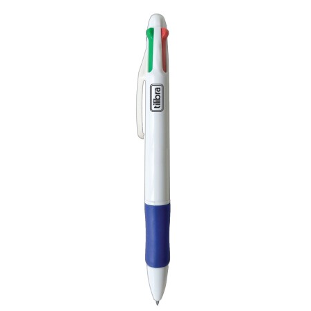 TK４点 Caneta Esferográfica 0.7mm RC4 Cores - Tilibra - Escrita, Caneta