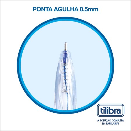 Foto ilustrativa Caneta Esferográfica Retrátil 0.5mm Spin Azul