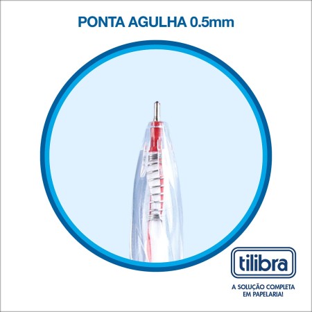 Foto ilustrativa Caneta Esferográfica Retrátil 0.5mm Spin Vermelha