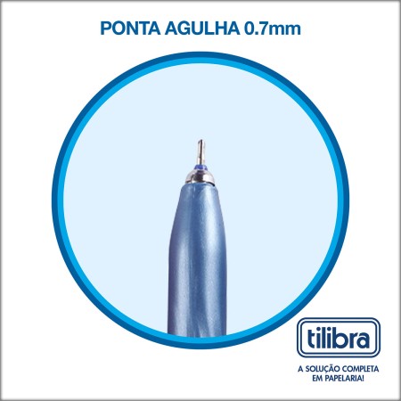Foto ilustrativa Caneta Esferográfica Retrátil 0.7mm Tech - Blister com 2 Unidades (Preta e Azul)