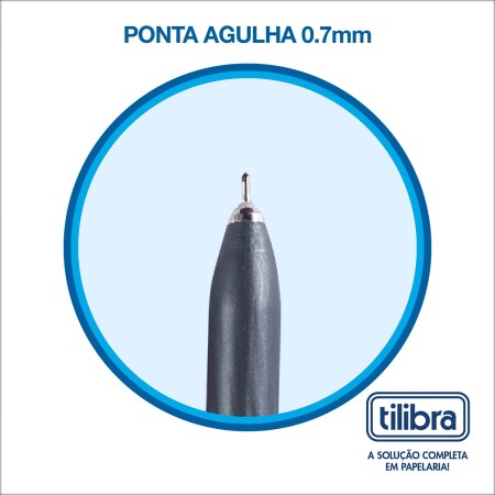 Foto ilustrativa Caneta Esferográfica Retrátil 0.7mm Tech Preta