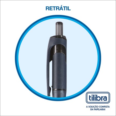 Foto ilustrativa Caneta Esferográfica Retrátil 0.7mm Tech Preta