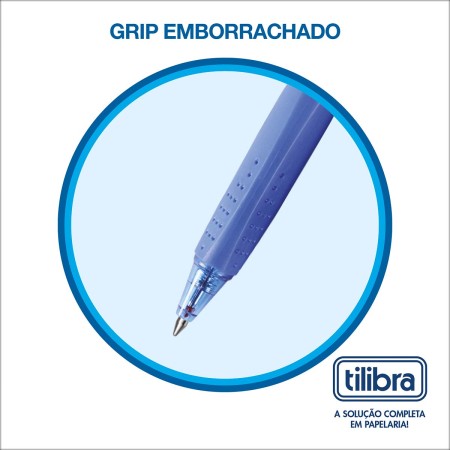 Foto ilustrativa Caneta Esferográfica Retrátil 1.0mm Trilo Azul