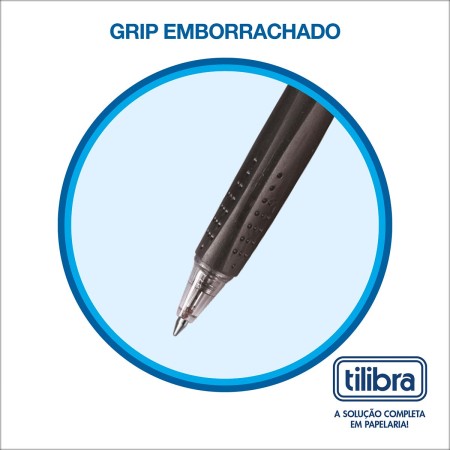 Foto ilustrativa Caneta Esferográfica Retrátil 1.0mm Trilo Preta