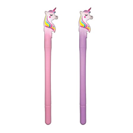 Foto ilustrativa Caneta Gel com LED 0.5mm Unicórnio