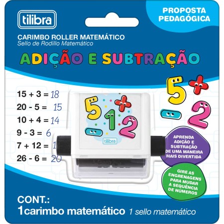 Foto ilustrativa Carimbo Roller Matemático - Adição e Subtração