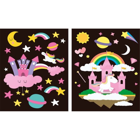 Foto ilustrativa Cartelas de Pintura Mágica - Unicórnio - 6 unidades