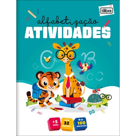 Foto ilustrativa Cartilha de Atividades Alfabetização Aprender, Brincar e Colorir 16 Folhas