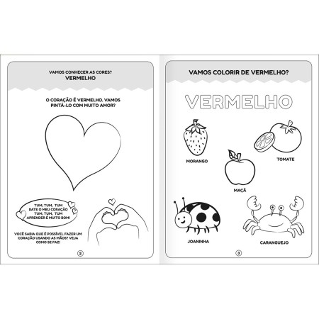 Foto ilustrativa Cartilha de Atividades Aprender as Cores Aprender, Brincar e Colorir 16 Folhas
