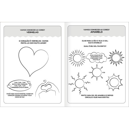 Foto ilustrativa Cartilha de Atividades Aprender as Cores Aprender, Brincar e Colorir 8 Folhas