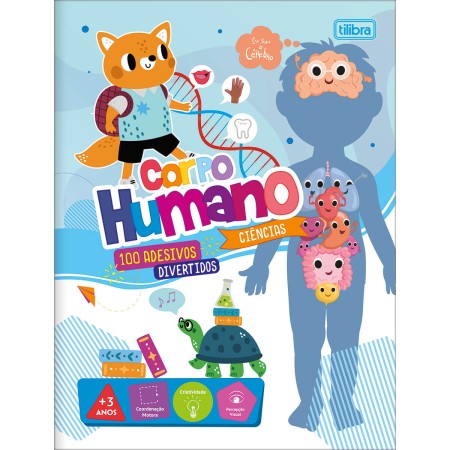 Foto ilustrativa Cartilha de Atividades de Ciências - Corpo Humano Aprender, Brincar e Colorir 8 Folhas