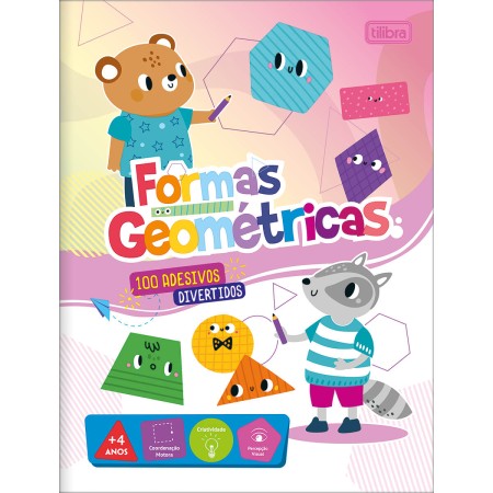Foto ilustrativa Cartilha de Atividades de Formas Geométricas Aprender, Brincar e Colorir 8 folhas