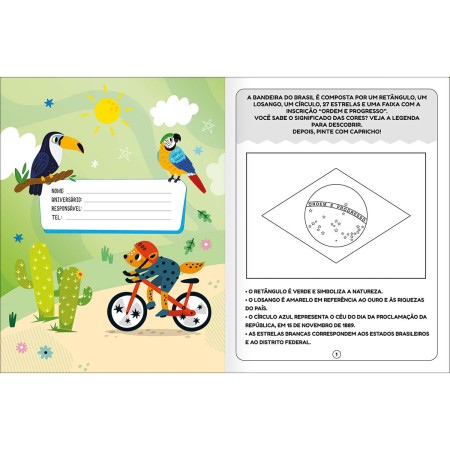 Foto ilustrativa Cartilha de Atividades de Geografia - Brasil Aprender, Brincar e Colorir 16 Folhas