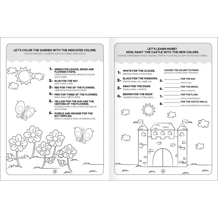 Foto ilustrativa Cartilha de Atividades de Inglês Aprender, Brincar e Colorir 16 Folhas