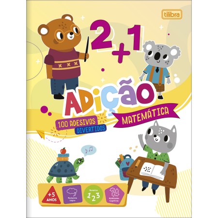 Foto ilustrativa Cartilha de Atividades de Matemática - Adição Aprender, Brincar e Colorir 8 Folhas
