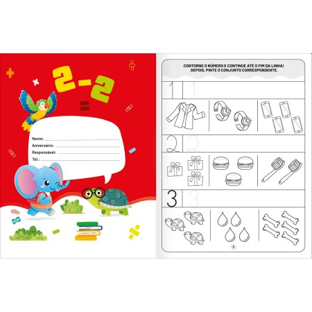 Foto ilustrativa Cartilha de Atividades de Matemática Aprender, Brincar e Colorir 16 Folhas