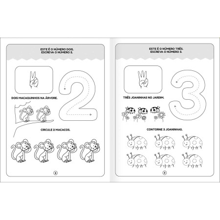 Foto ilustrativa Cartilha de Atividades de Matemática - Números Aprender, Brincar e Colorir 16 Folhas