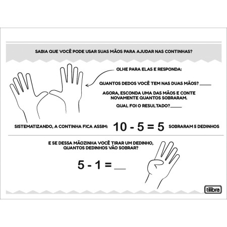 Foto ilustrativa Cartilha de Atividades de Matemática - Subtração Académie 20 Folhas