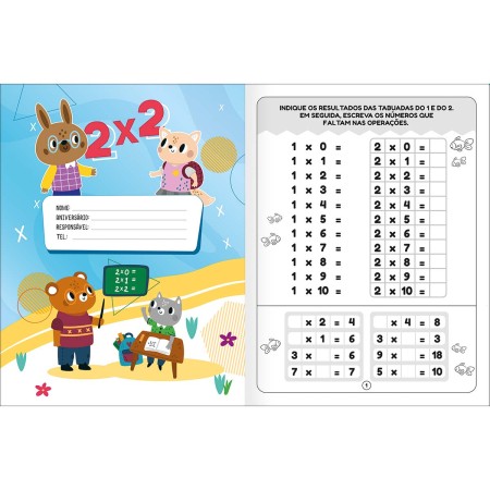 Foto ilustrativa Cartilha de Atividades de Matemática - Tabuada Aprender, Brincar e Colorir 16 Folhas