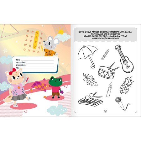 Foto ilustrativa Cartilha de Atividades Jogos e Passatempos Aprender, Brincar e Colorir 16 Folhas