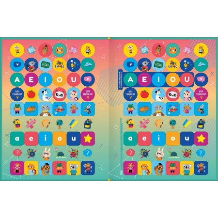 Foto ilustrativa Cartilha de Atividades - Letra de Forma Maiúscula Aprender, Brincar e Colorir 16 Folhas