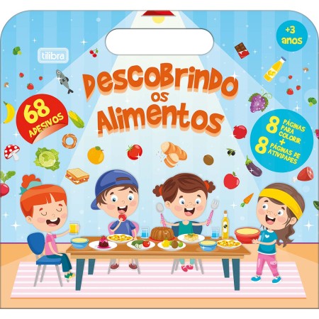 Foto ilustrativa Cartilha de Atividades Maleta Alimentos Aprender, Brincar e Colorir 8 Folhas