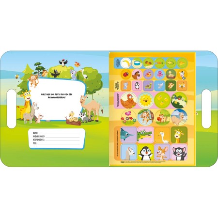 Foto ilustrativa Cartilha de Atividades Maleta Animais Aprender, Brincar e Colorir 8 Folhas