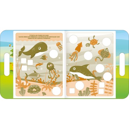 Foto ilustrativa Cartilha de Atividades Maleta Animais Aprender, Brincar e Colorir 8 Folhas