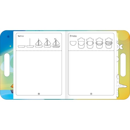 Foto ilustrativa Cartilha de Atividades Maleta Aprender a Desenhar Aprender, Brincar e Colorir 8 Folhas