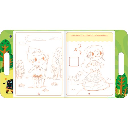 Foto ilustrativa Cartilha de Atividades Maleta Folclore Aprender, Brincar e Colorir 8 Folhas