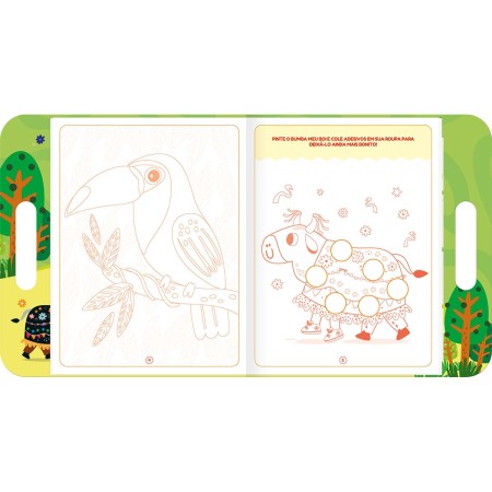 Foto ilustrativa Cartilha de Atividades Maleta Folclore Aprender, Brincar e Colorir 8 Folhas