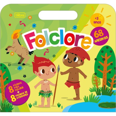 Foto ilustrativa Cartilha de Atividades Maleta Folclore Aprender, Brincar e Colorir 8 Folhas
