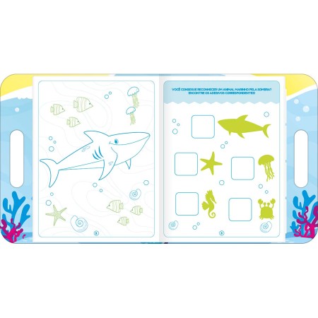 Foto ilustrativa Cartilha de Atividades Maleta Mar Aprender, Brincar e Colorir 8 Folhas