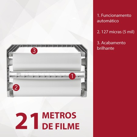 Foto ilustrativa Cartucho de Filme Brilhante para Foton 30 com 21 metros - 127 micras