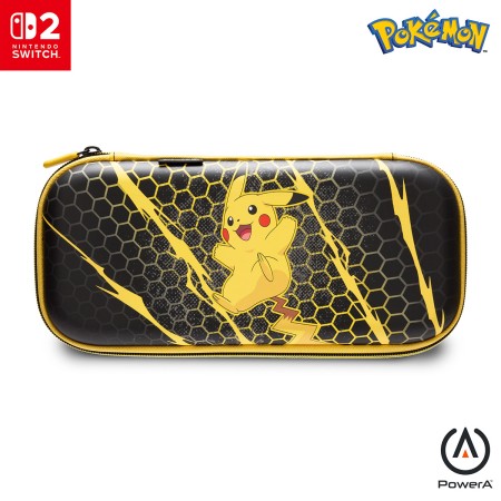 Foto ilustrativa Case de Proteção Slim PowerA para Nintendo Switch 2 - Pikachu Storm
