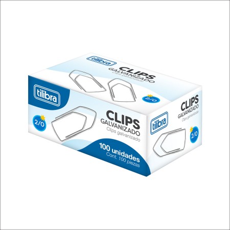 Foto ilustrativa Clips 2/0 Galvanizado 100 Unidades