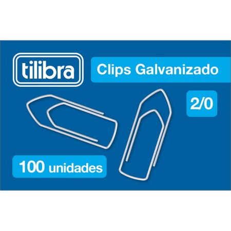 Foto ilustrativa Clips 2/0 Galvanizado 100 Unidades