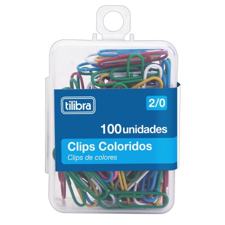 Foto ilustrativa Clips 29mm D302 Cores Sortidas 100 Unidades