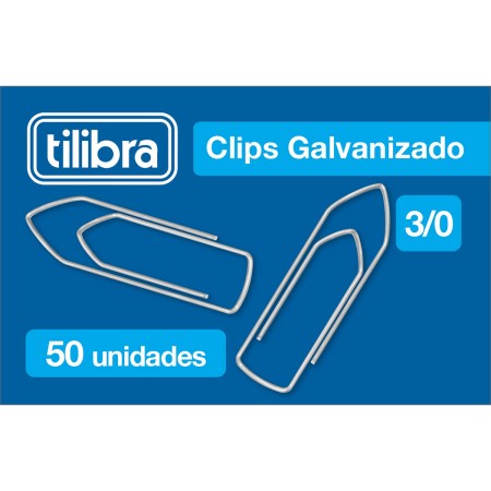 Foto ilustrativa Clips 3/0 Galvanizado 50 Unidades
