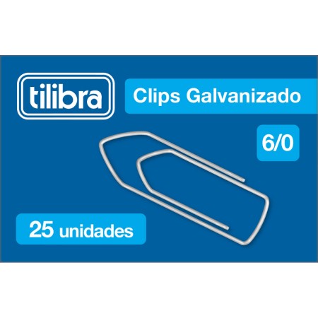 Foto ilustrativa Clips 6/0 Galvanizado 25 Unidades