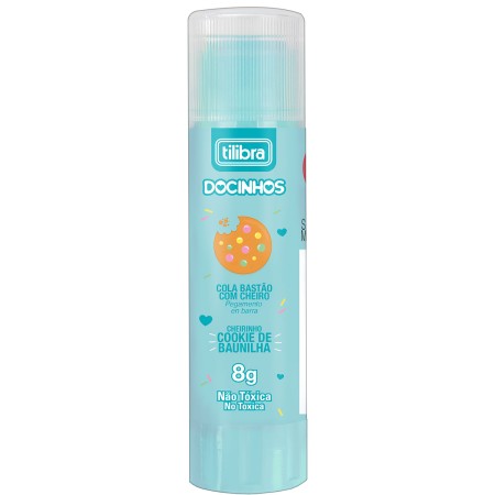 Foto ilustrativa Cola Em Bastão 8G Com Cheiro - Brownie de Chocolate, Cookie de Baunilha e Sorvete de Morango - Sortido