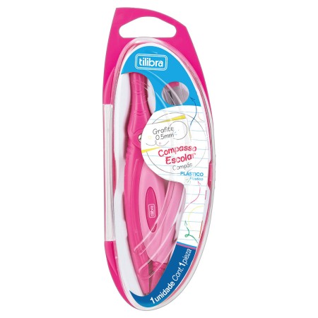 Foto ilustrativa Compasso Escolar sem Tira-Linha Plástico