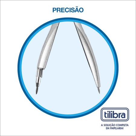 Foto ilustrativa Compasso Escolar sem Tira-Linha Precision com Estojo