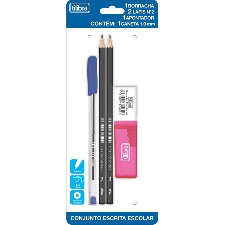 Foto ilustrativa Conjunto de Escrita Escolar - Blister com 5 unidades