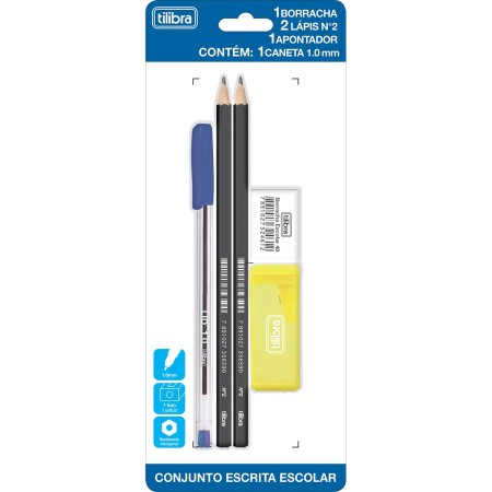 Foto ilustrativa Conjunto de Escrita Escolar - Blister com 5 unidades
