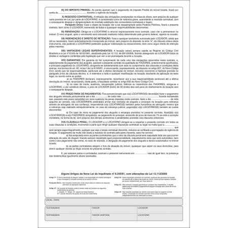 Foto ilustrativa Contrato de Locação - 100 Folhas