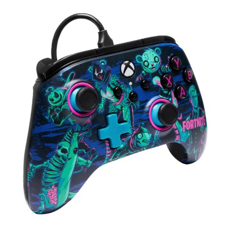 Foto ilustrativa Controle Advantage com fio PowerA para XBOX Serie X|S - Fortnite