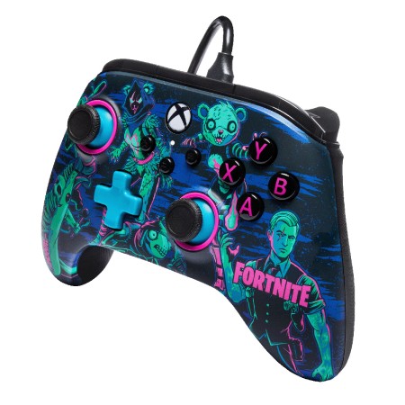 Foto ilustrativa Controle Advantage com fio PowerA para XBOX Serie X|S - Fortnite